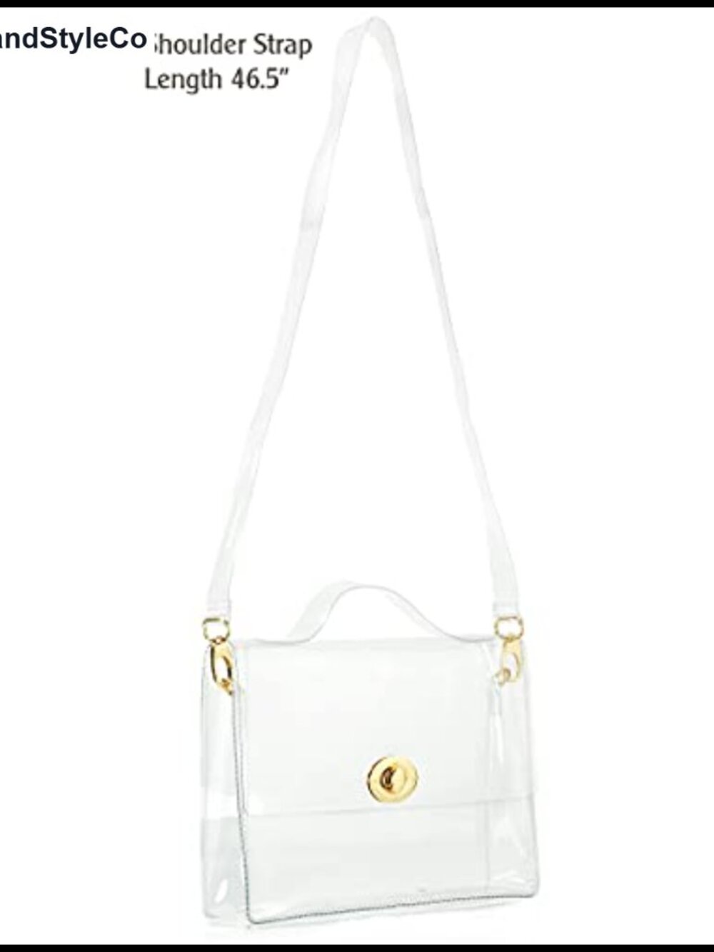 Clear Stadium Approved Crossbody Satchel with Turn Lock - Picture 6 of 6